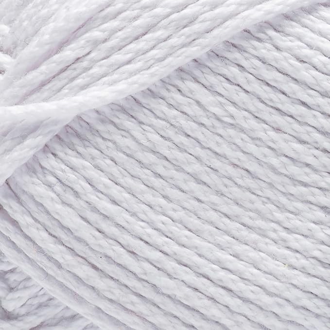 Caron All Day Cotton Yarn - 100g/3.5oz - 100% Mercerized Cotton - 173 Yards Bundle with Bella's Crafts Stitch Markers (White Shirt)