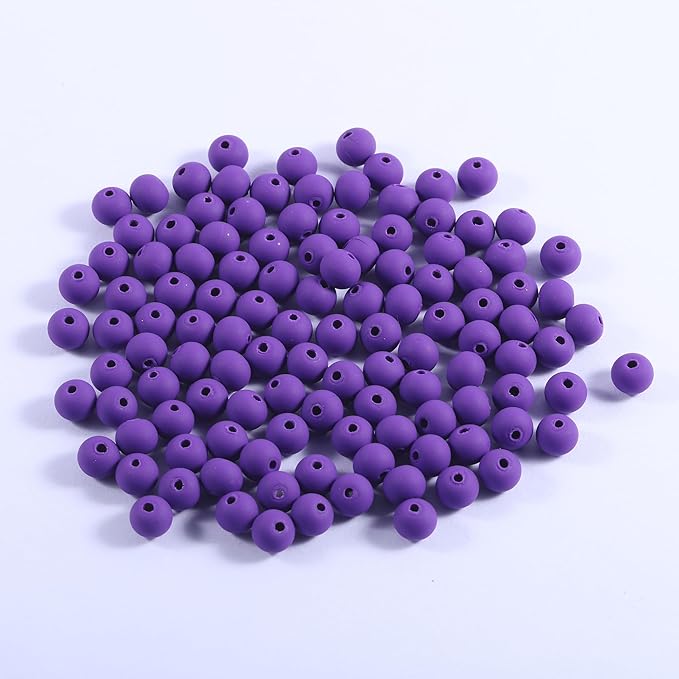 250Pcs Purple Clay Beads for Bracelets Making, 6mm Round Beads for DIY Necklace Earring Making Kit
