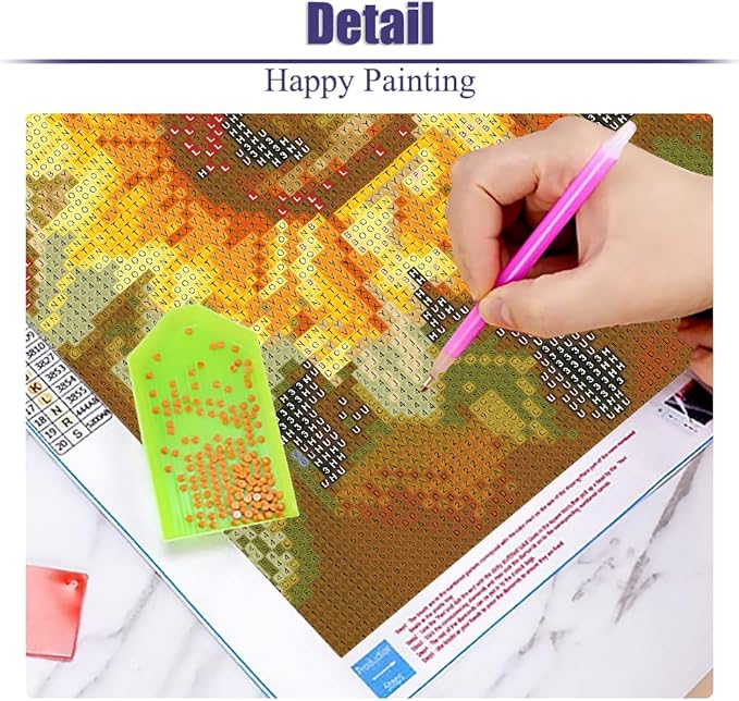 Mrnsiet Diamond Painting for Adults Kits, 5D Cardinal Diamond Art Kits for Beginners, DIY Full Drill Sunflowers Diamond Gem Art Kits for Home Wall Decor 12x16 Inch