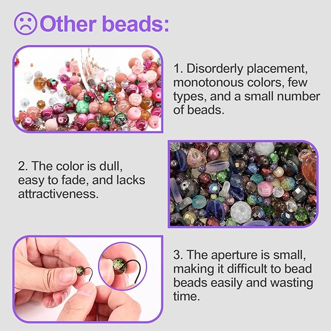 XSEINO About 2800 PCS 4mm Glass Beads Bracelet Making Kit,24 Assorted Violet Elegant Series Colorful Crystal Beads for Bracelet and Jewelry Making and DIY Crafts,Friendship Bracelets