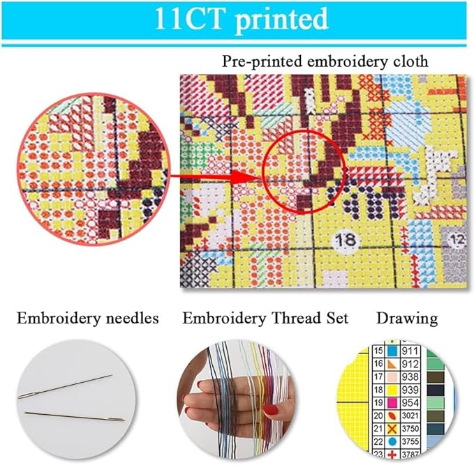stamping cross stitch kit books flowers, counting cross stitch kit for adult beginners, with glass bottles full line diy cross stitch stitching kit for home decor cross stitch patterns 15.7x11.8inches