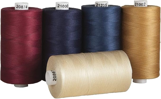 Connecting Threads 100% Cotton Thread Sets - 1200 Yard Spools (Set of 5 - Old Glory)