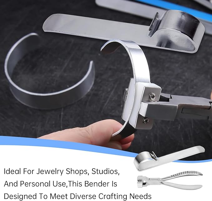 1 Set Metal Bracelet Making Kit, Metal Ring Jewelry Wire Bracelet Bending Tool, Bracelet Helper Jewelry Repair Kit Tools for Smooth Curves and Creative Designs