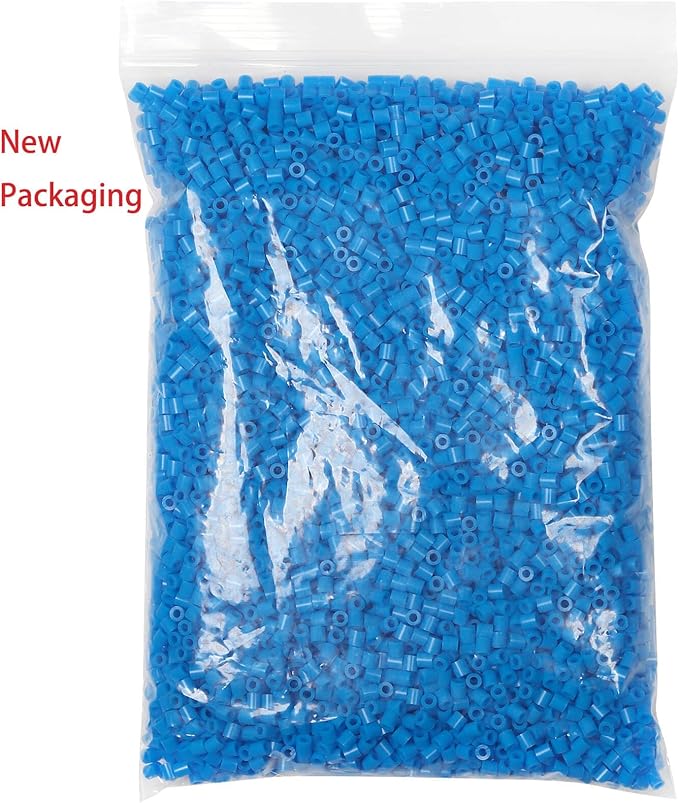 banchelle fuse beads melting beads refills for 5 mm fuse bead board, about 7000 pcs (blue)