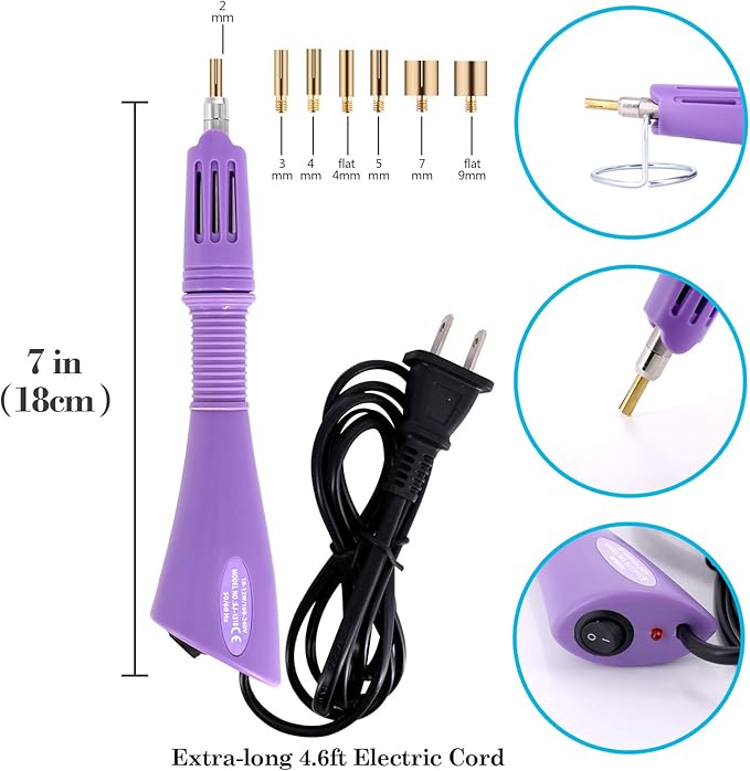 GLTECK Hotfix Applicator, Bedazzler Kit with 5784 PCS Rhinestones for Crafts, DIY Hot Fix Rhinestone Applicator Wand Setter Tool with 7 Tips, 6 Pattern Templates, Gloves, Tweezers & Cleaning Brush