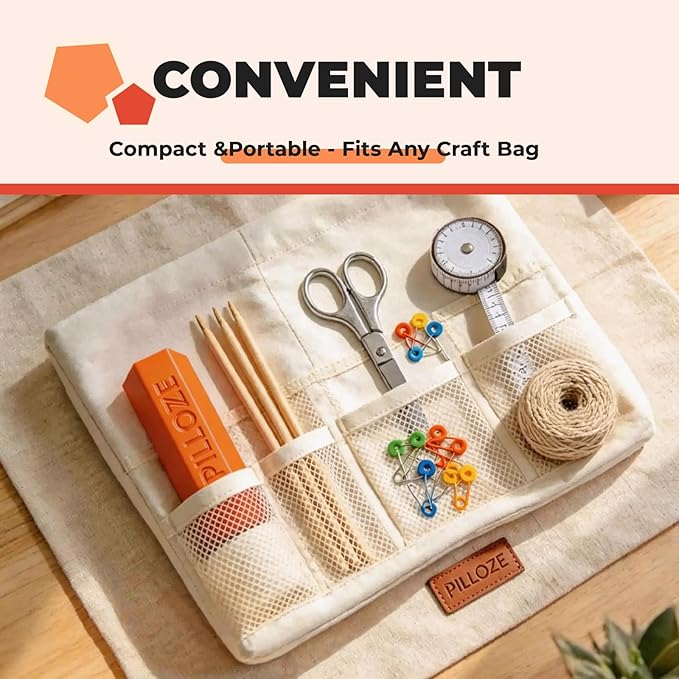 Chunky Yarn Fluffer - Yarn Fluffing Tool for Crochet & Knitting Projects, Compact Portable Yarn Texture Enhancer for DIY Craft Enthusiasts, Orange