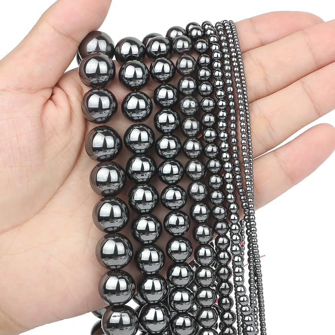 Stone Beads, 60pcs Black Onyx, 6mm Round Loose Beads for Jewelry Making, Bracelets, with Bag, String & Card