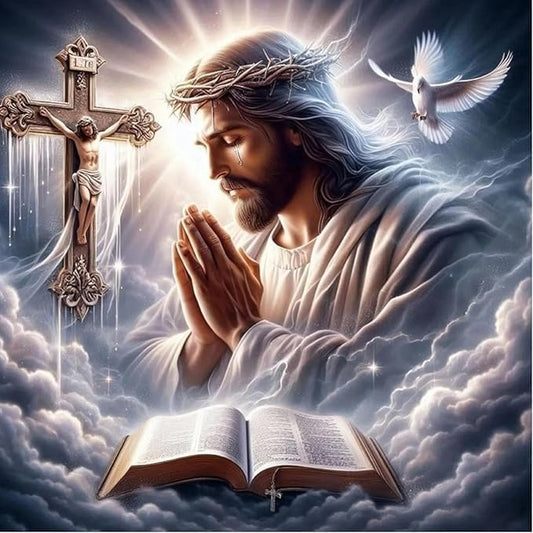 ARPADAMO Square Diamond Art Kits for Adults-Jesus Square Drill Diamond Painting,Square Diamond Art,DIY Religion Gem Art Kits for Adults and Crafts for Gifts and Home Wall Decor 12x12inch