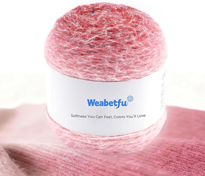 Weabetfu Gradient Cake Yarn for Crocheting & Knitting-Ombre Yarn Cake of 200g/7.05oz.-80% Acrylic,20% Nylon|Light Weight&Soft Crochet Yarns for Scarves,Blankets & Garments-16