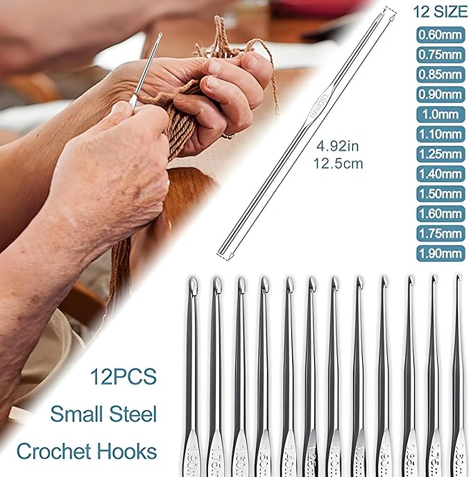 QRZLP Complete Crochet Kit with Storage Bag - 59-Piece Beginner Crochet Set Includes Yarn Balls, Crochet Hooks, Stitch Markers, Needles & Accessories for DIY Knitting, Amigurumi, and Craft Projects.