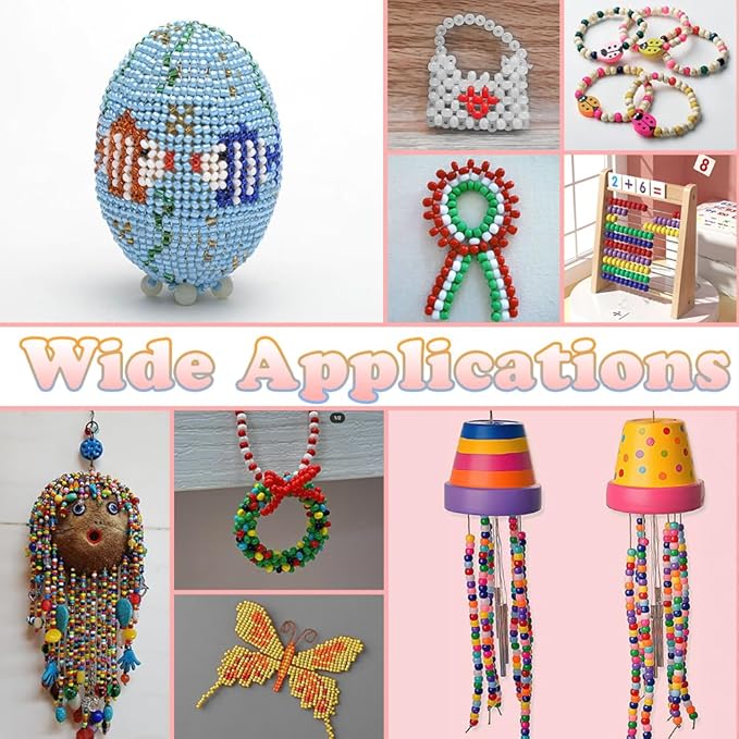 qpixvb 1100pcs pony beads,beads for jewelry making,colorful pony bead for christmas crafts gifts and bracelet making,friendship bracelet bead,diy necklace keychain charms making supplies