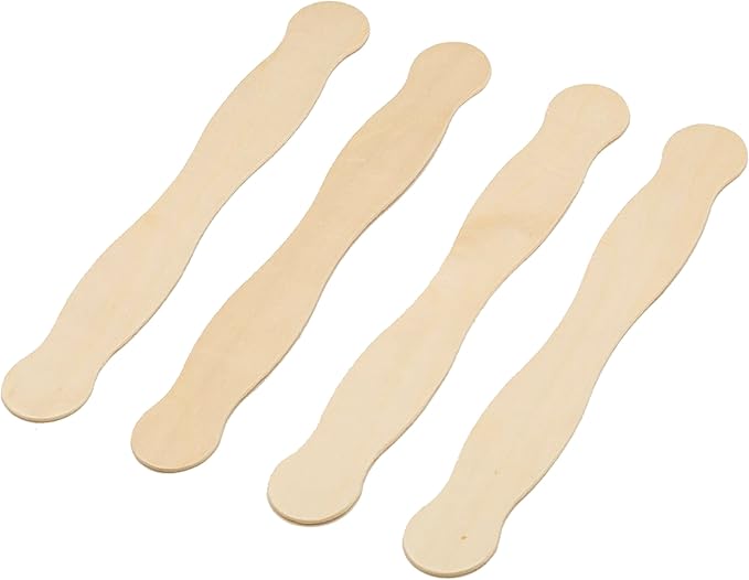 Wooden 8" Fan Handles, Wedding Programs, or Paint Mixing, Pack 1000, Jumbo Craft Popsicle Sticks for Auction Bid Paddles, Wooden Wavy Flat Stems for Any DIY Crafting Supplies Kit, by Woodpeckers