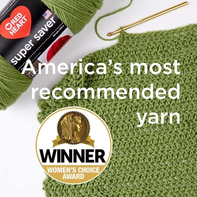 Red Heart Super Saver Ombre Sunny Yarn - 2 Pack of 10oz/283g - Acrylic - 4 Medium (Worsted) - 482 Yards - Knitting/Crochet