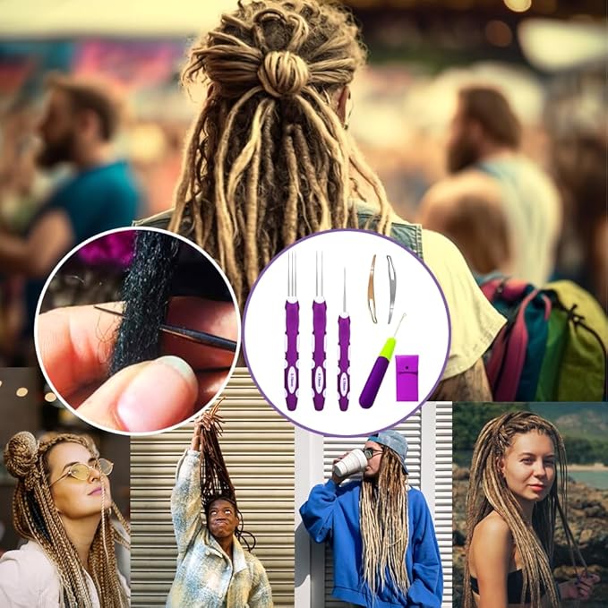 Yarniss Dreadlocks Crochet Hooks with Ergonomic Handle,0.75mm Hair Crochet Needle