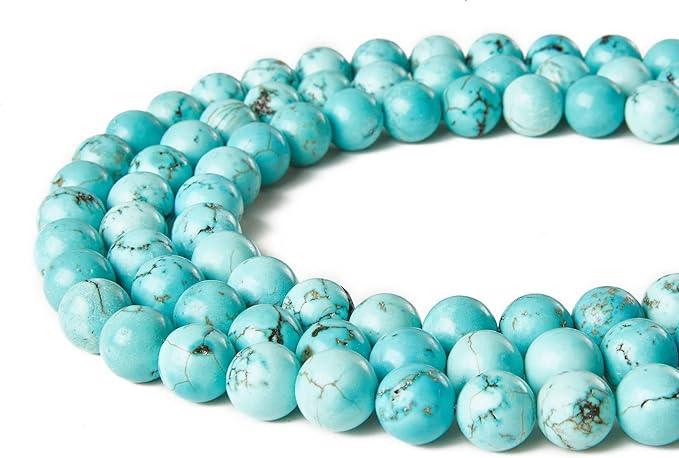 100pcs 8mm turquoise beads natural gemstone beads round loose beads for jewelry making