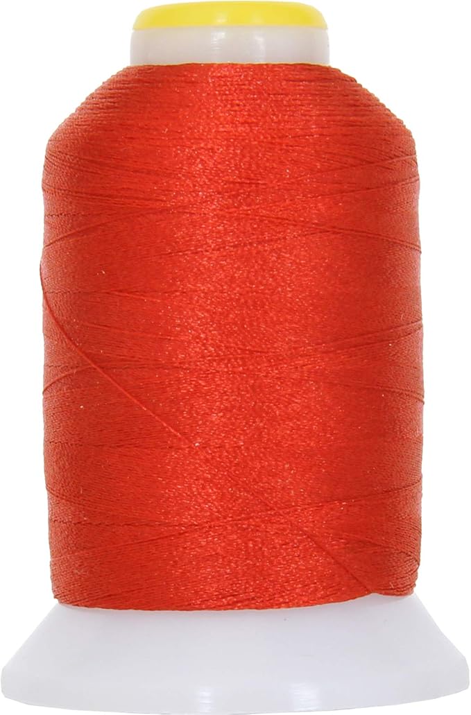 Threadart 60 Weight Micro Embroidery Thread | Fine Line Lettering & Bobbin Thread | 1000m Spools - 30 Colors Available - Tex. Orange