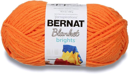 Bernat Blanket Bright Yarn, Carrot Orange
