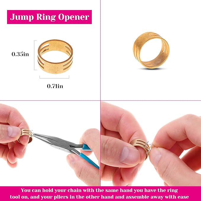 Cridoz Jewelry Repair Kit with 1520 Silver Jump Rings and 3Pcs Pliers for Earrings, Necklaces, Rings, Bracelets