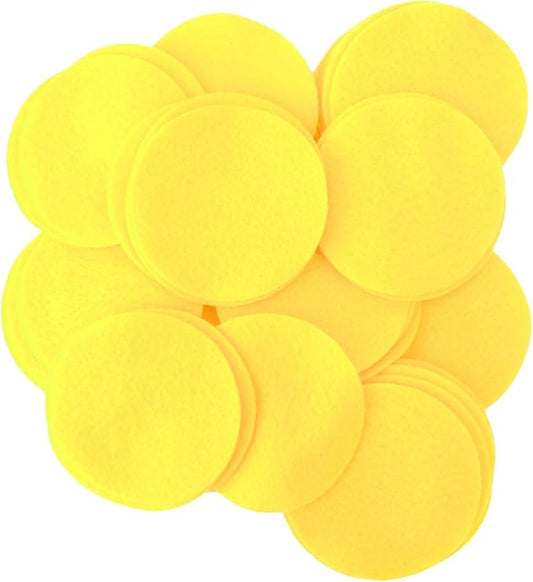 Playfully Ever After Yellow Craft Felt Circles (3 Inch - 30pc)