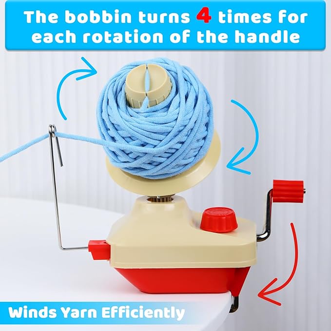 BUTUZE Yarn Winder, Ball Winder for Crocheting, Manual Yarn Ball Winder, Quick Install Efficient Yarn Ball Maker Tool for Crafting Enthusiasts