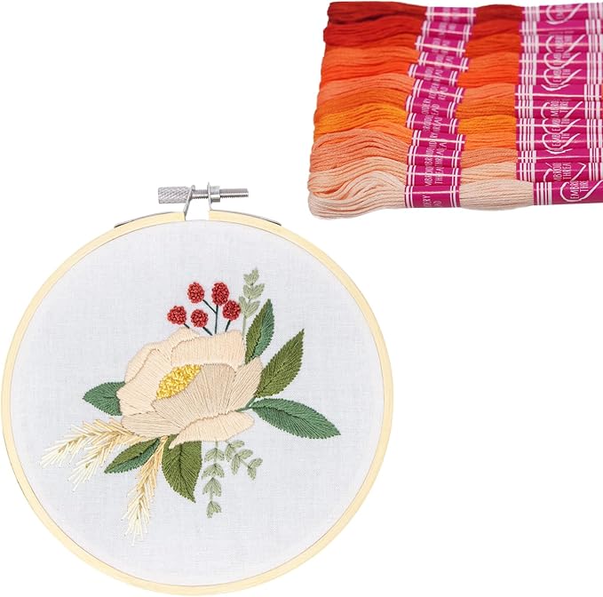 Friendship Bracelet String 12 Skeins, Embroidery Floss Cross Stitch Embroidery Thread Floss Bracelet Making Yarn, Craft Floss (Red Series)
