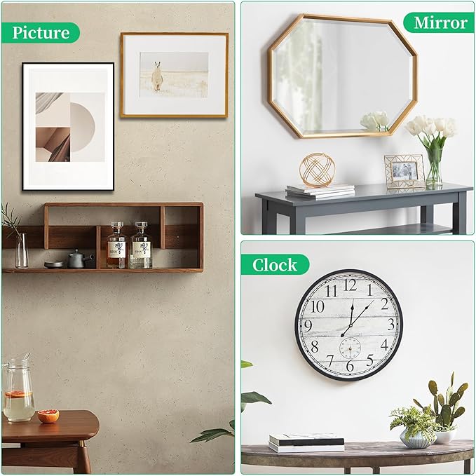 Picture Hanging Kit,Picture Hangers,Wall Hanging kit,Picture Frame Hanger Tool 290 Pieces Heavy Duty Photo Hanger Accessories with Picture Hanging Wire, Hooks, Nails ，Hammer and Wall Hanger Level