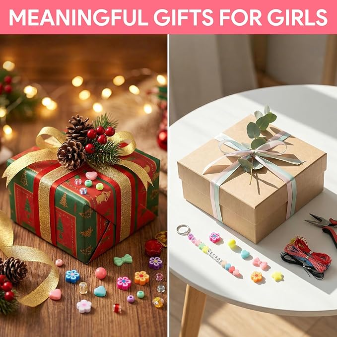452 Pcs Keychain Making Kit Lip Gloss Bracelet Making Kit for DIY Crafts Supplies, Charms Friendship Bracelet Beads Keychain Rings Bulk, Jewelry Making Kit for Key Chain Gifts Birthday Christmas