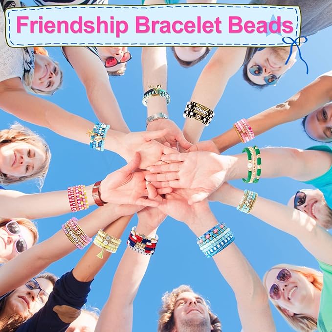 JMUQ 28 Strands Black&Brown Clay Beads Bracelet Making Kit, Friendship Preppy Flat Polymer Clay Heishi Beads for Bracelets Jewelry Making Kit, DIY Arts and Crafts Gifts