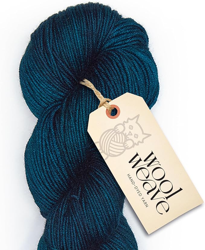 Superwash Merino Wool Yarn for Knitting & Crocheting - Premium Hand Dyed, 100gr, 240 Yards, Dk Weight - Luxurious, Soft & Durable Blue Yarn