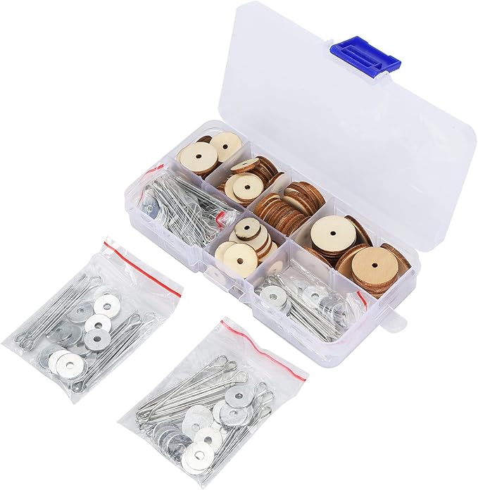 KooingTech Doll Joints, Craft Joint Doll Making Supplies 50 Sets Doll Movable Joints with Storage Box, Toy Joints Compatible with Teddy Bear Craft Doll Joint 12 14 16 18 20MM
