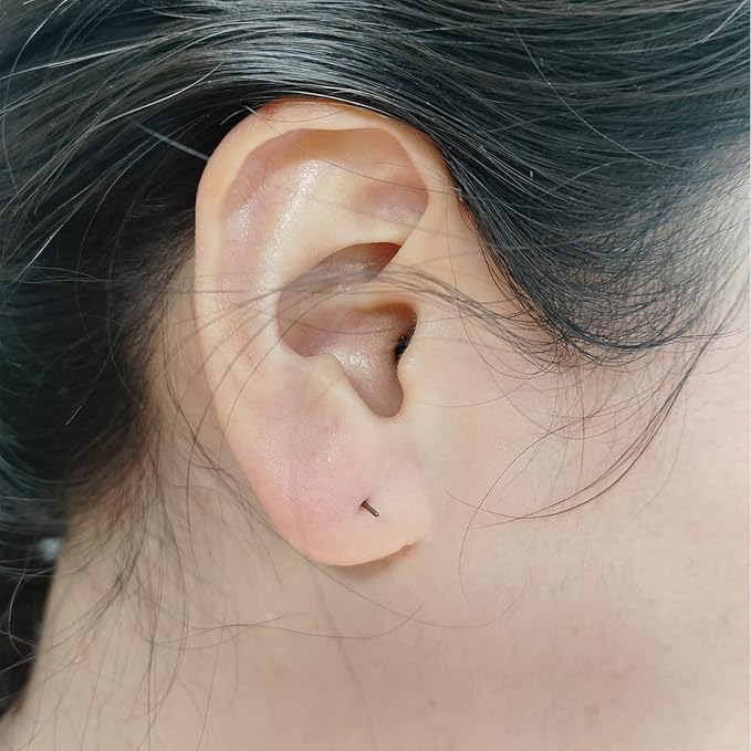 12pcs 20g pure titanium earring posts pins, nickel free hypoallergenic titanium earring findings for sensitive ears | 50pcs silicone backs include
