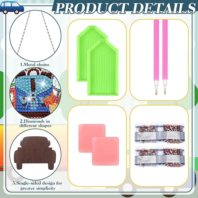 Burbell 21 Pcs Interchangeable Diamond Painting Welcome Sign for Easter Front Door Diamond Painting Truck Decor Interchangeable Seasonal Welcome Sign for DIY Wall Window Farmhouse
