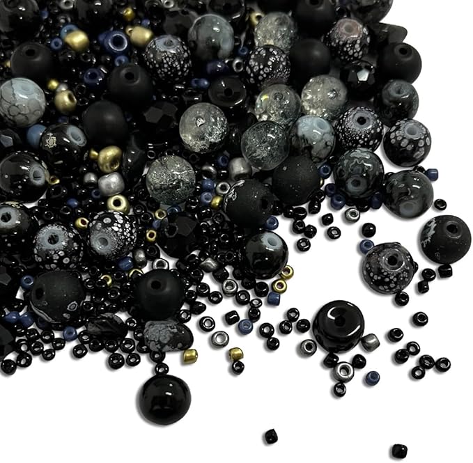 600PCS Crystal Glass Beads Spacer Beads for Making Bracelets Jewelry，8mm Obsidian Faceted Rondelle Beads with Hole for DIY Crafts Bracelets Necklace Phone Charm(Black)