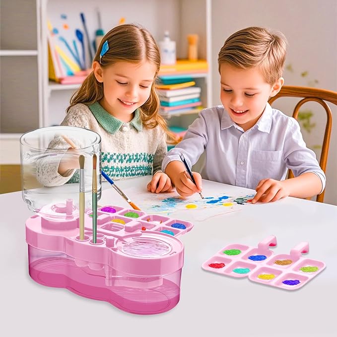 New Paint Brush Cleaner Tool,Brush Rinser Cup Painting Running Water Circulation Art Supplies for Acrylic,Watercolor and Water Based Creative Gift for Adult Artist Beginners Kids