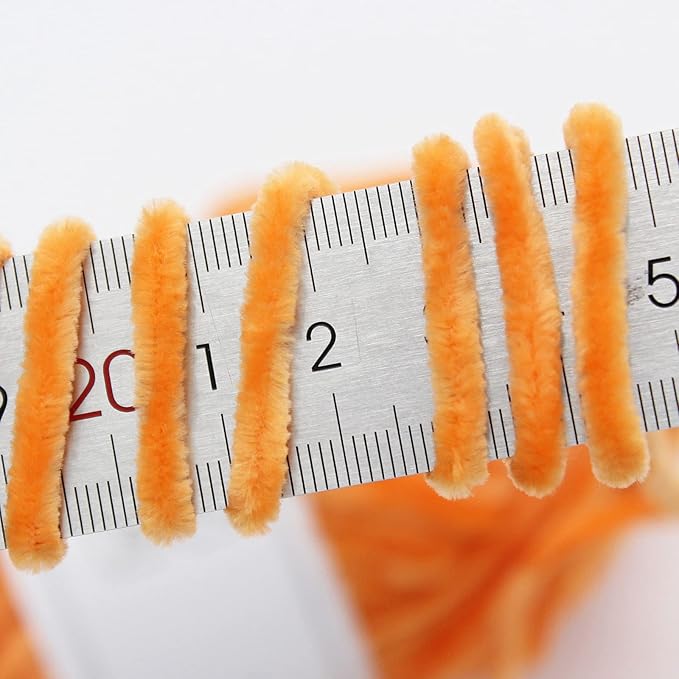NICEEC 2 Skeins Soft Chenille Yarn Blanket Yarn for Knitting Fancy Yarn for Crochet Weaving DIY Craft Total Length 2×255m (2×279yds, 2×150g)_Orange