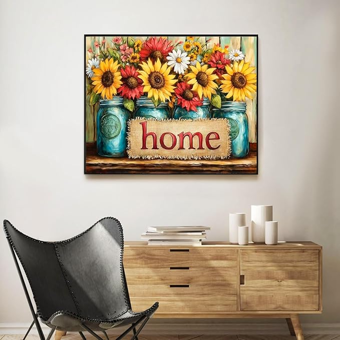 Okarina Paint by Numbers Kit for Adults Beginner Flower, Adult Paint by Number Kits on Canvas, Floral Bottle DIY Acrylic Oil Painting by Numbers for Adults, Perfect for Home Wall Decor 20X16 Inch