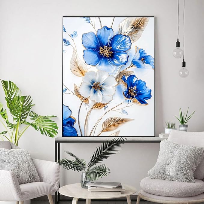 Stained Glass Flower Stamped Cross Stitch Kits - Flowers Counted Cross Stitch Kits for Beginners Adults Needlepoint Cross-Stitch Patterns Dimensions Needlecrafts Embroidery Kits Arts and Crafts