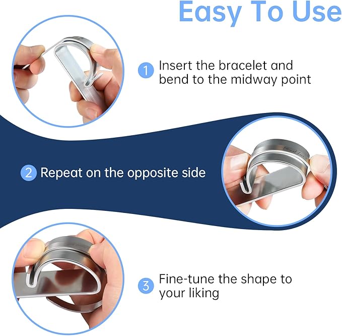 1 Set Metal Bracelet Making Kit, Metal Ring Jewelry Wire Bracelet Bending Tool, Bracelet Helper Jewelry Repair Kit Tools for Smooth Curves and Creative Designs