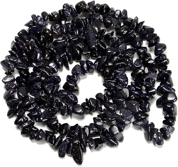 7-8mm Natural Blue Sandstone Gemstone Chips Beads Healing Crystals Waist Bracelets Necklace Kit Irregular Stone DIY Crafts Design Jewelry Making