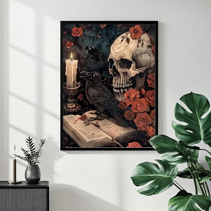 Paint by Numbers Kit for Adults, Skull Paint by Numbers Kit for Adults Beginners, DIY Acrylic Painting on Canvas for Home Wall Art Decor(16x20Inch