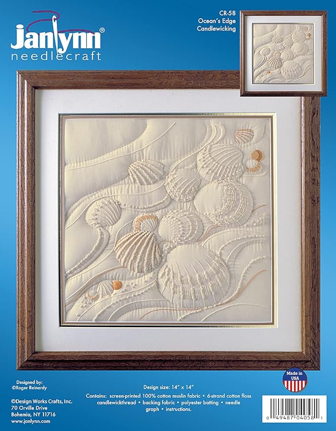 Janlynn Embroidery Kit, White, By the yard