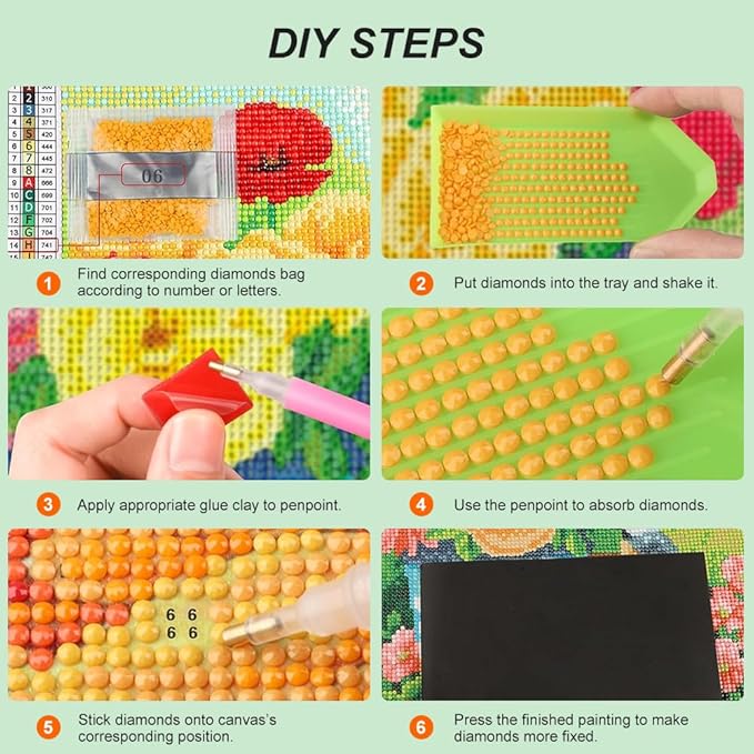 WSLWXSHM Diamond Painting Kits for Adults Rhinoceros and Butterfly, Round Full Drill Diamond Art Kits, 5D DIY Paint with Diamonds Crafts for Home Wall Decoration Gifts 12×12Inch, Animal