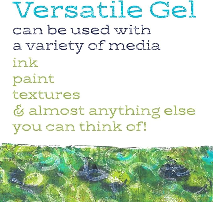 gel press monoprinting print plate - 12” x 14” gel plate - printmaking supplies - reusable gel printing plate for press art for card making, scrapbooking, journaling, arts and crafts, home decor