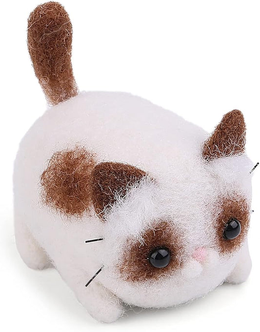 QMNNMA Needle Felting Kit for Beginners, DIY Wool Felt Materials Set, Animals Needle Felting Supplies and Instruction for Needle Felting Craft Project and DIY Handmade