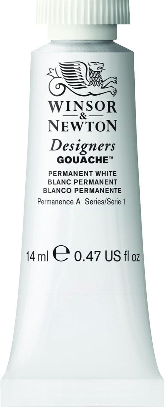 Winsor & Newton Designer's Gouache, 14 ml (0.47oz) tube, Permanent White