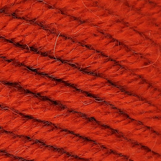 Estako Megastar, 75% Acrylic 25% Wool Yarn, Soft, Chunky Bulky Weight #5 for Crochet and Knitting 3.52 Oz (100g) / 120 Yrds (110m) (62006 - Tile Red)