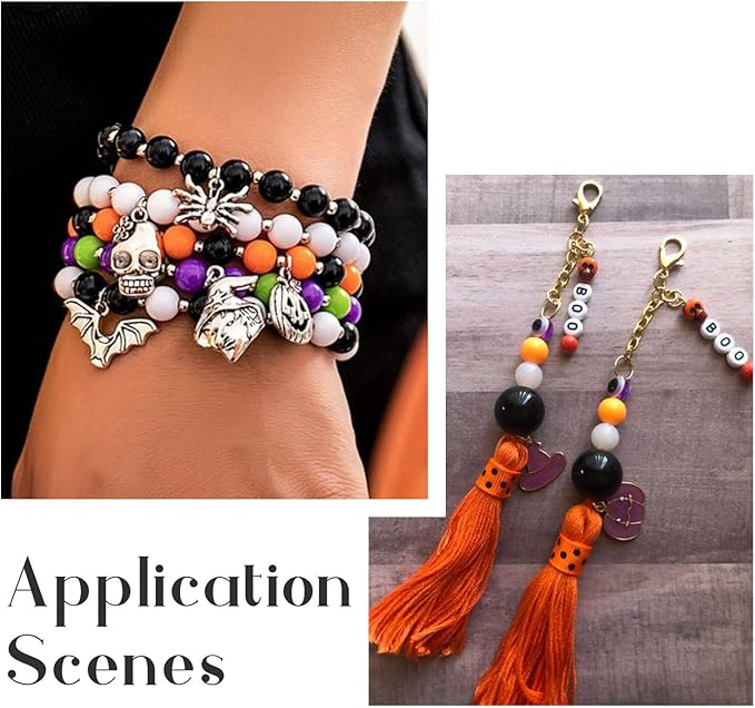 FASHEWELRY Purple Orange Acrylic Beads 15 Styles Candy Acrylic Kawaii Aesthetic Beads Glass Seed Beads Tube Beads Letter Beads for Friendship Bracelet Jewelry Making Valentine's Day Gifts