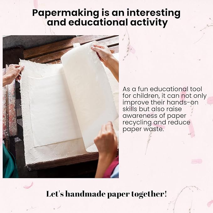 Caydo 3 Pieces Paper Making Frame Kit, Papermaking Mould and Deckle with Mesh, Absorbent Paper and Sponge for Kids Adults Supplies A4 A5 A6 (5 x 7 Inches, 7.5 x 9.8 Inches, 9.8 x 13 Inches)