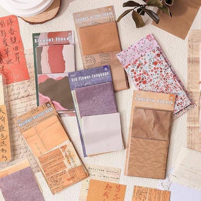 Vintage Scrapbook Background Paper for Scrapbooking, 360 Sheets Scrap Booking Supples Kit, Decorative Paper for Junk Journal Supplies, Collage, Journaling, DIY Crafts Arts, Card Making