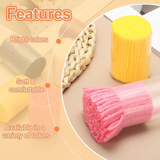 PATIKIL 15 Rolls Latch Hook Yarn, Latch Hook Kit Yarn Precut Hook Rugs Making Crochet Bundles for Latch Hook Rug Adults Beginners Tapestry DIY Craft, Red